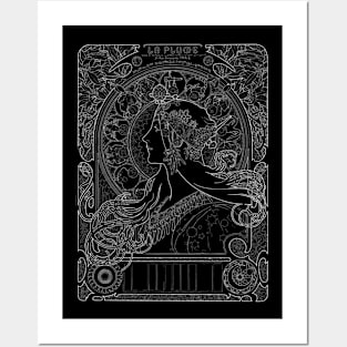 Alphonse Mucha Zodiac White Neon Posters and Art